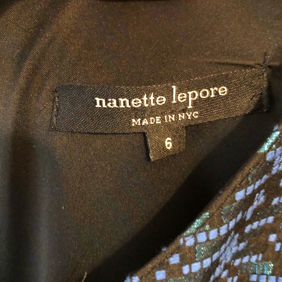 COPY - Nanette Lepore blue black diamond dress size 6 - Picture 3 of 9